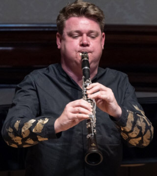 Mark Simpson with his Peter Eaton clarinet