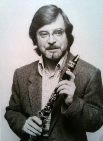 Roy Jowitt with his Peter Eaton clarinet